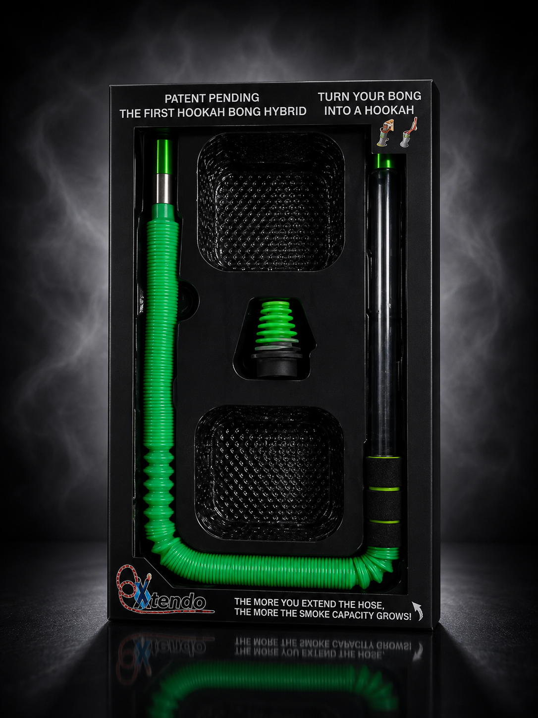 Xtendo Medium Adapter Kit with Extendable Hose (Green)