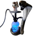Hookah with snake design and blue skull on a white background