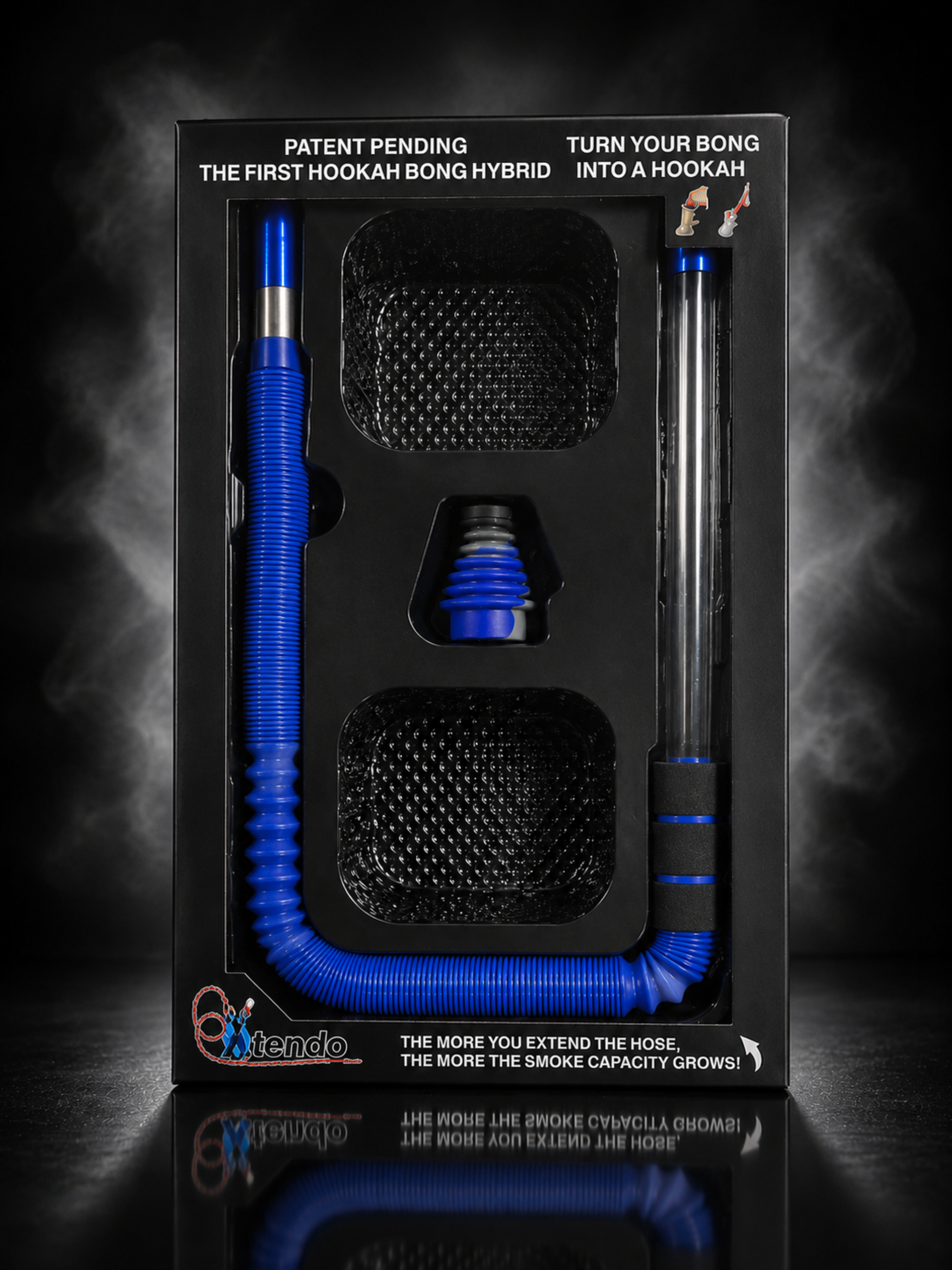 Xtendo Medium Adapter Kit with Extendable Hose (Blue)