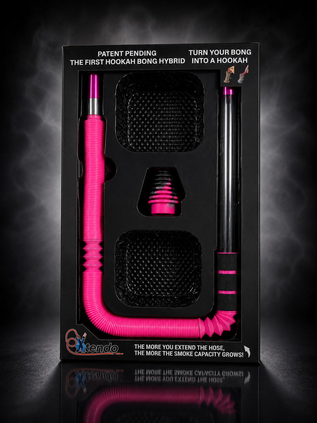 Xtendo Medium Adapter Kit with Extendable Hose (Magenta)