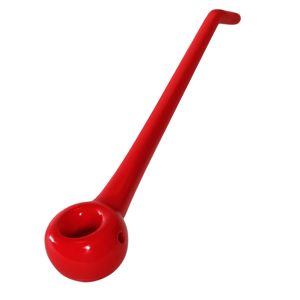 Red ceramic glass pipe