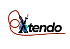 Logo of 'xtendo' with a hookah design on a white background