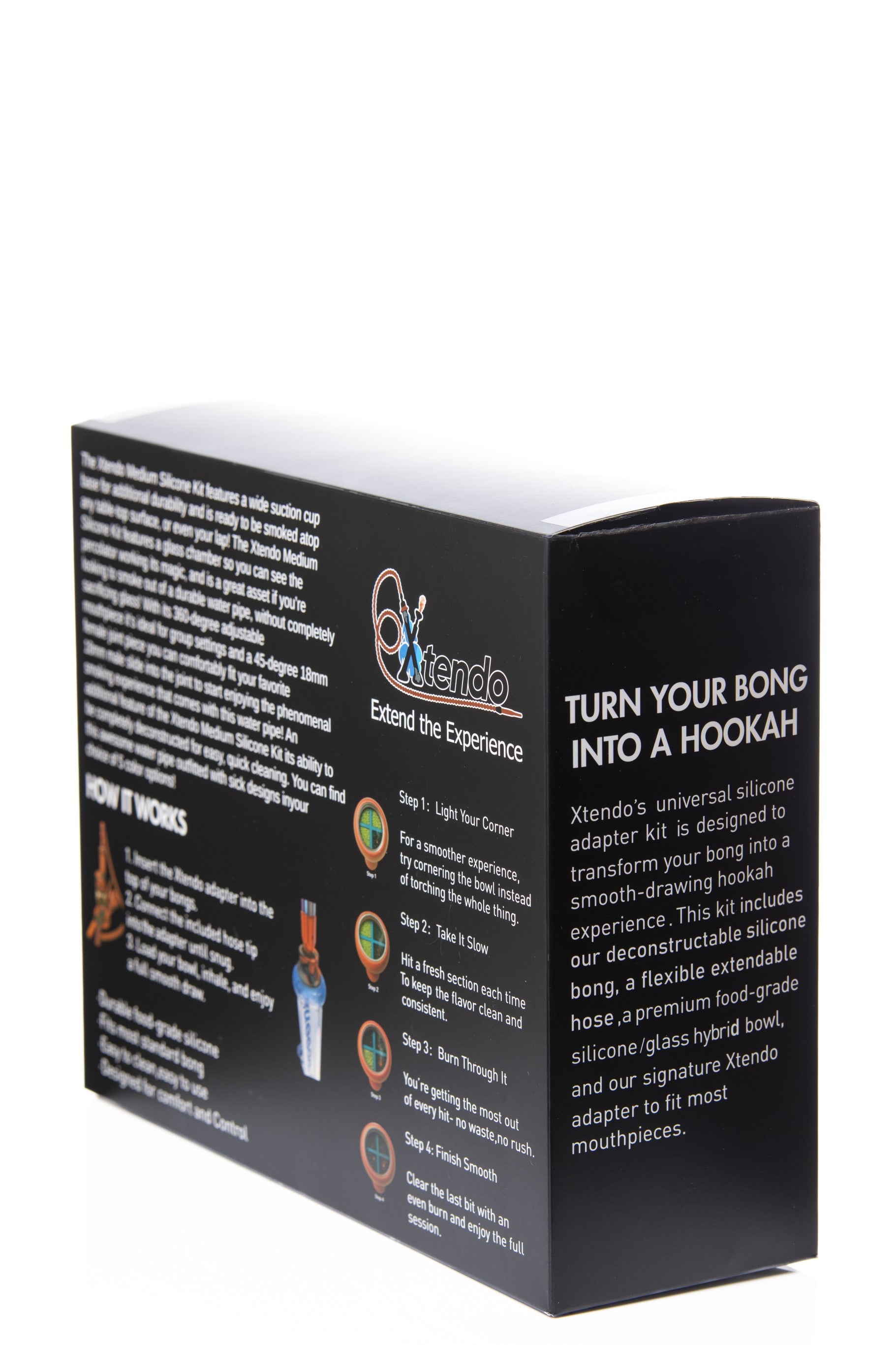 Xtendo RED Hybrid Complete Kit with Xtendo Adapter, Silicone/Glass Bowl, & Extendable Hose