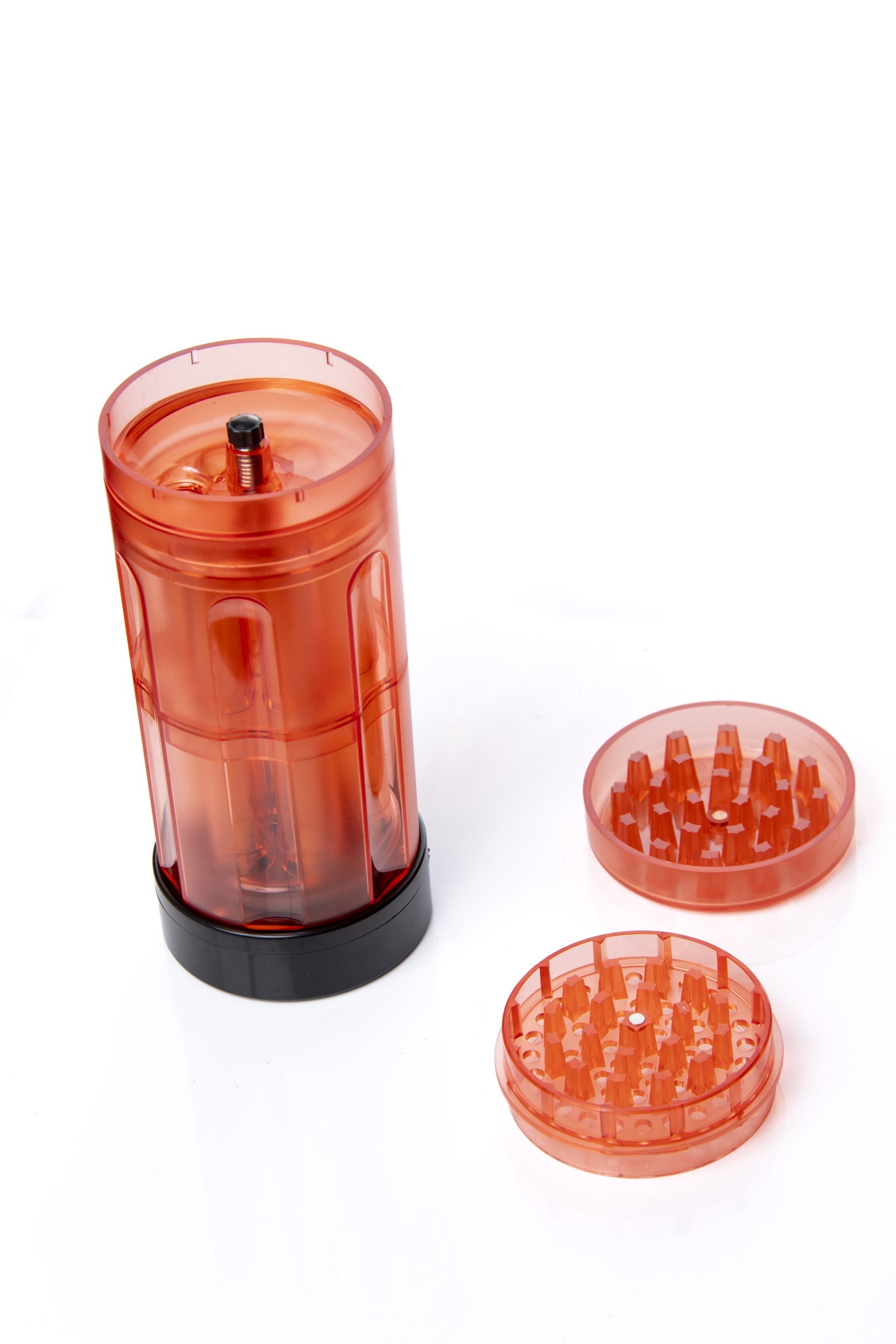 Xtendo 6 Shooter Grinder (Red) — 3-in-1 Grinder 6 Cone Revolving Loader & Storage