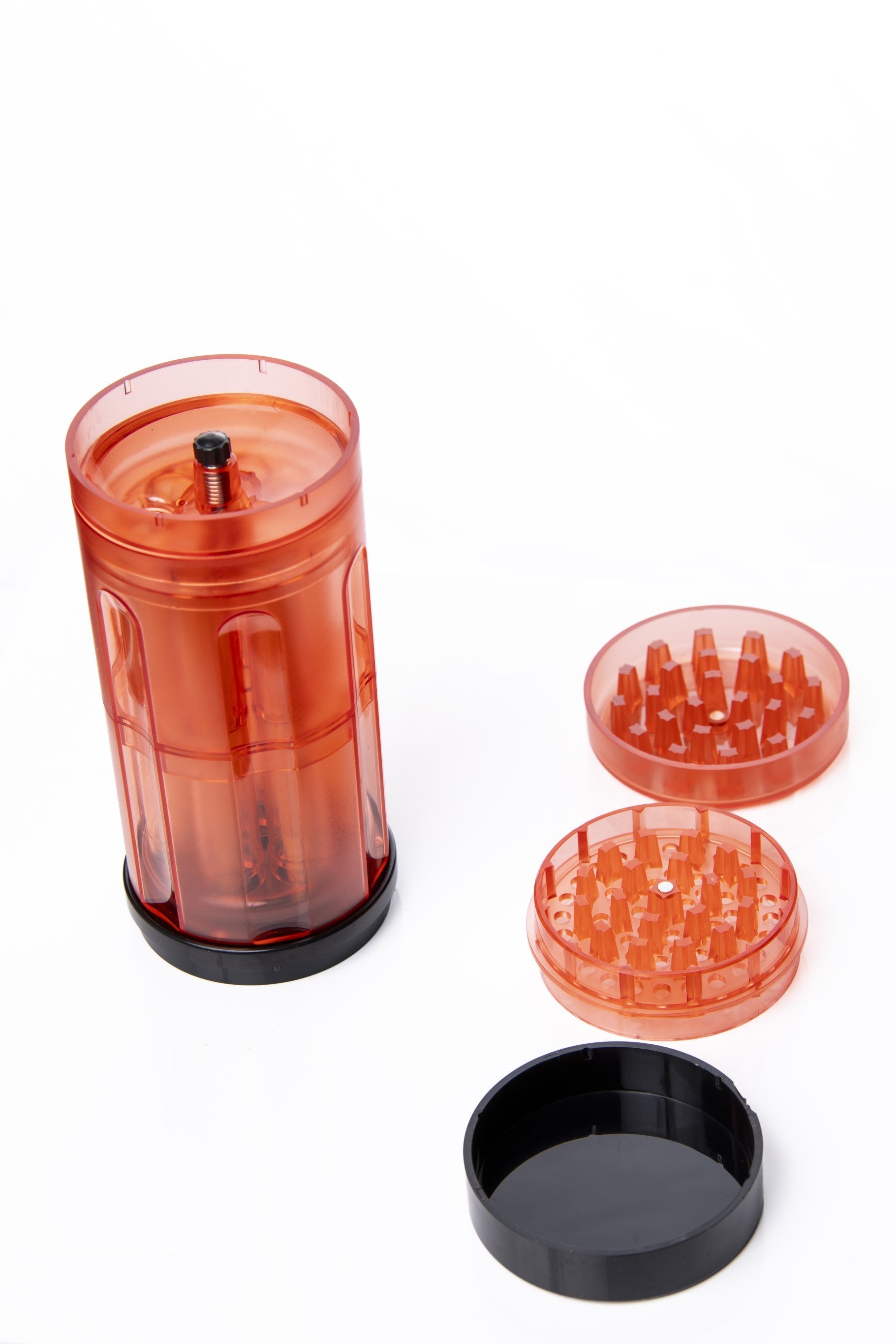 Xtendo 6 Shooter Grinder (Red) — 3-in-1 Grinder 6 Cone Revolving Loader & Storage