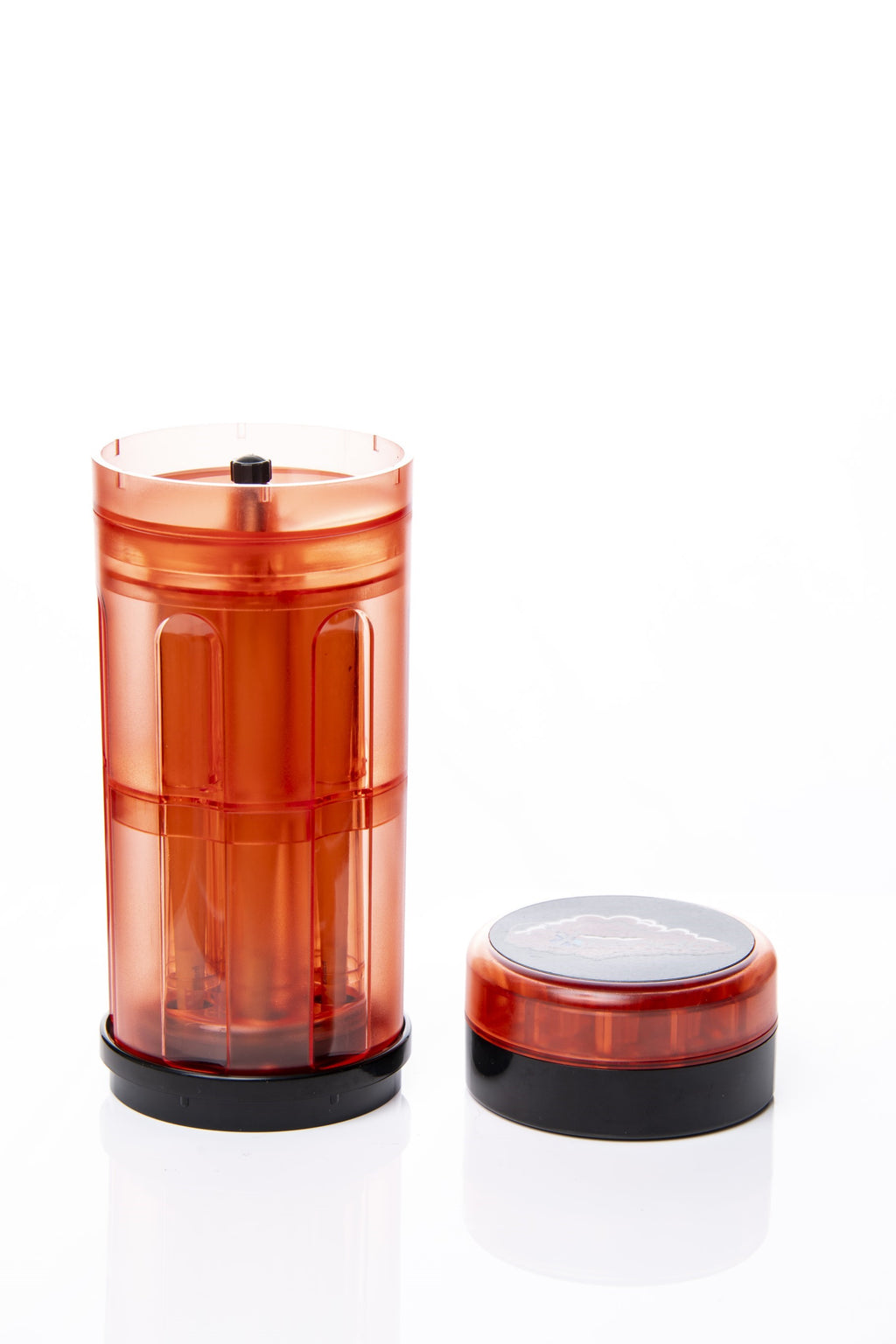 Xtendo 6 Shooter Grinder (Red) — 3-in-1 Grinder 6 Cone Revolving Loader & Storage