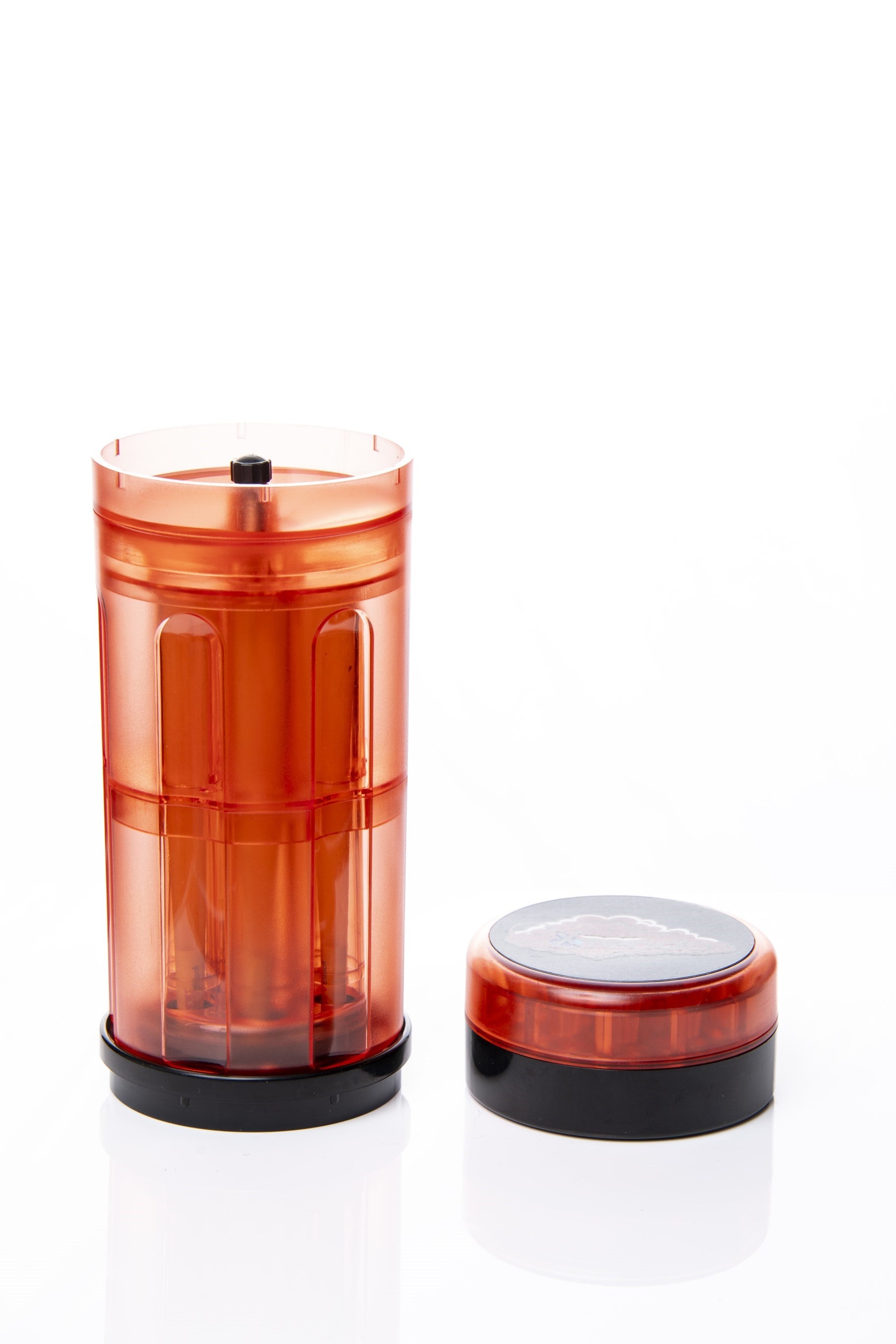Xtendo 6 Shooter Grinder (Red) — 3-in-1 Grinder 6 Cone Revolving Loader & Storage