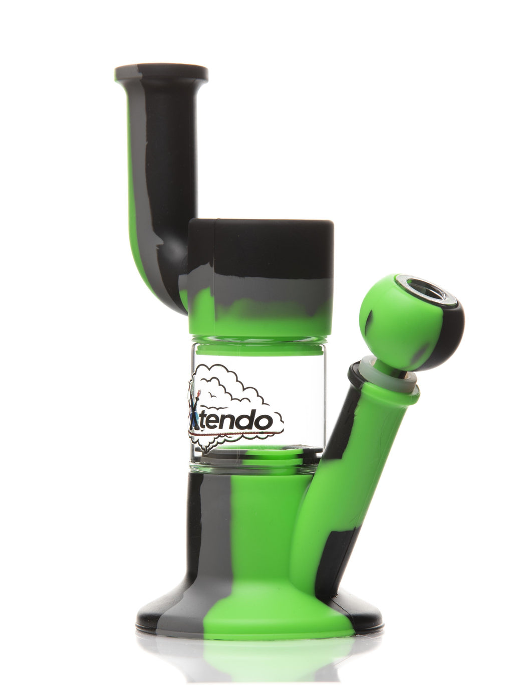 Xtendo GREEN Hybrid Complete Kit with Xtendo Adapter, Silicone/Glass Bowl, & Extendable Hose
