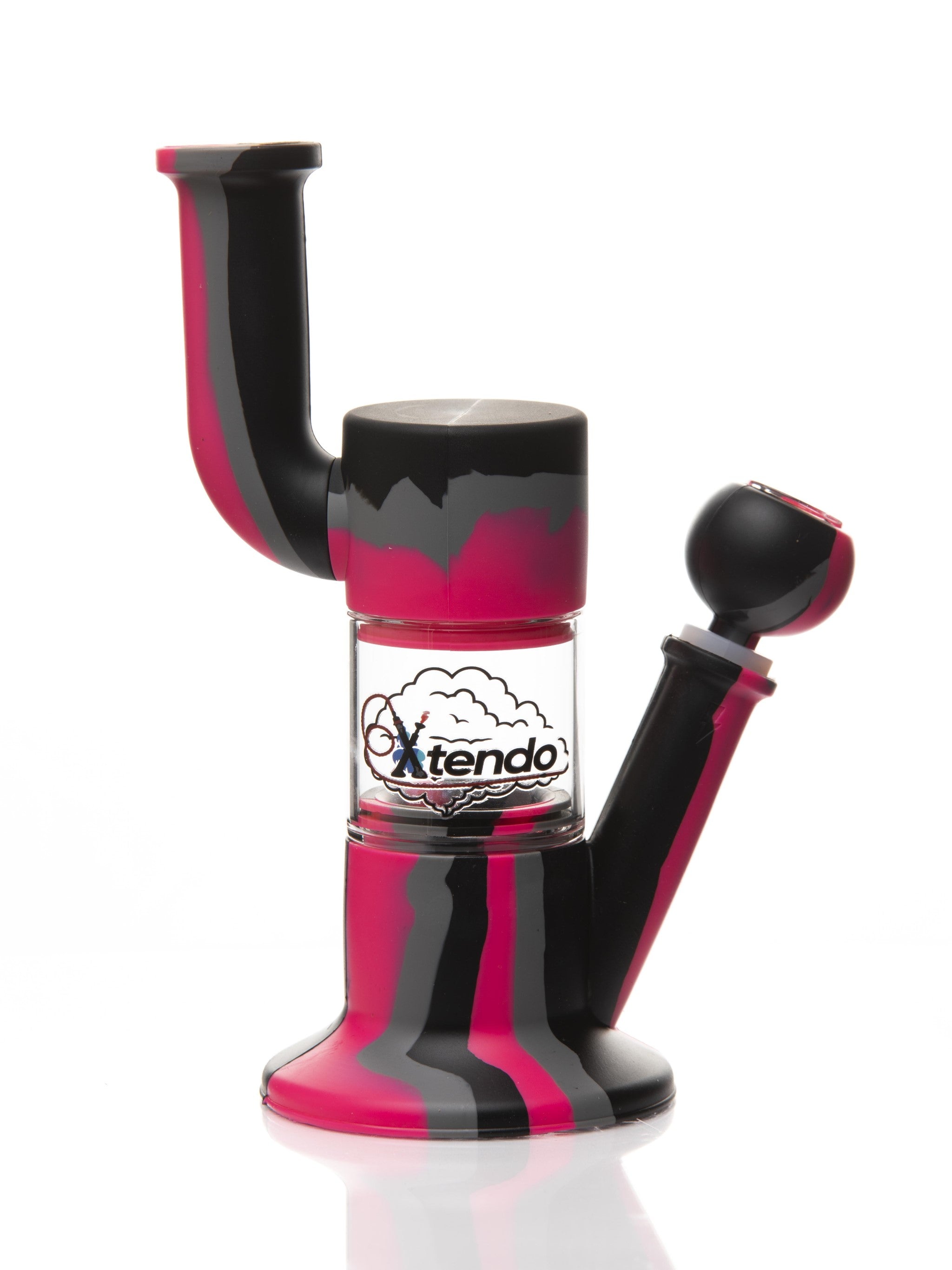 Xtendo MAGENTA Hybrid Complete Kit with Xtendo Adapter, Silicone/Glass Bowl, & Extendable Hose