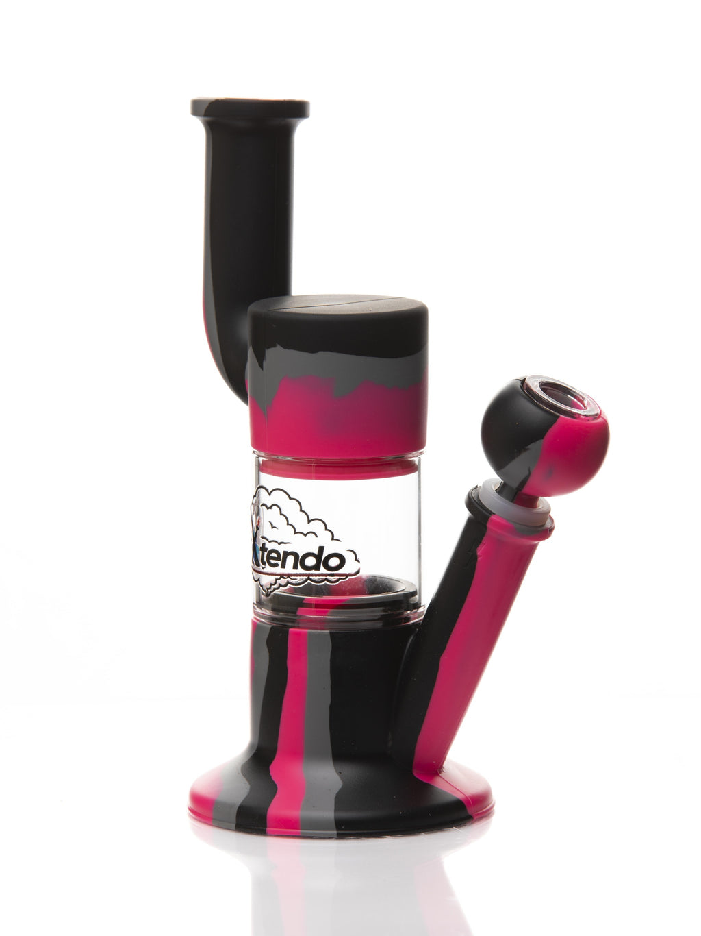 Xtendo MAGENTA Hybrid Complete Kit with Xtendo Adapter, Silicone/Glass Bowl, & Extendable Hose
