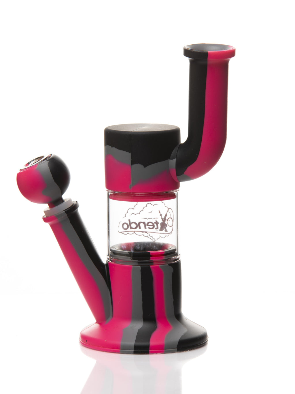 Xtendo MAGENTA Hybrid Complete Kit with Xtendo Adapter, Silicone/Glass Bowl, & Extendable Hose