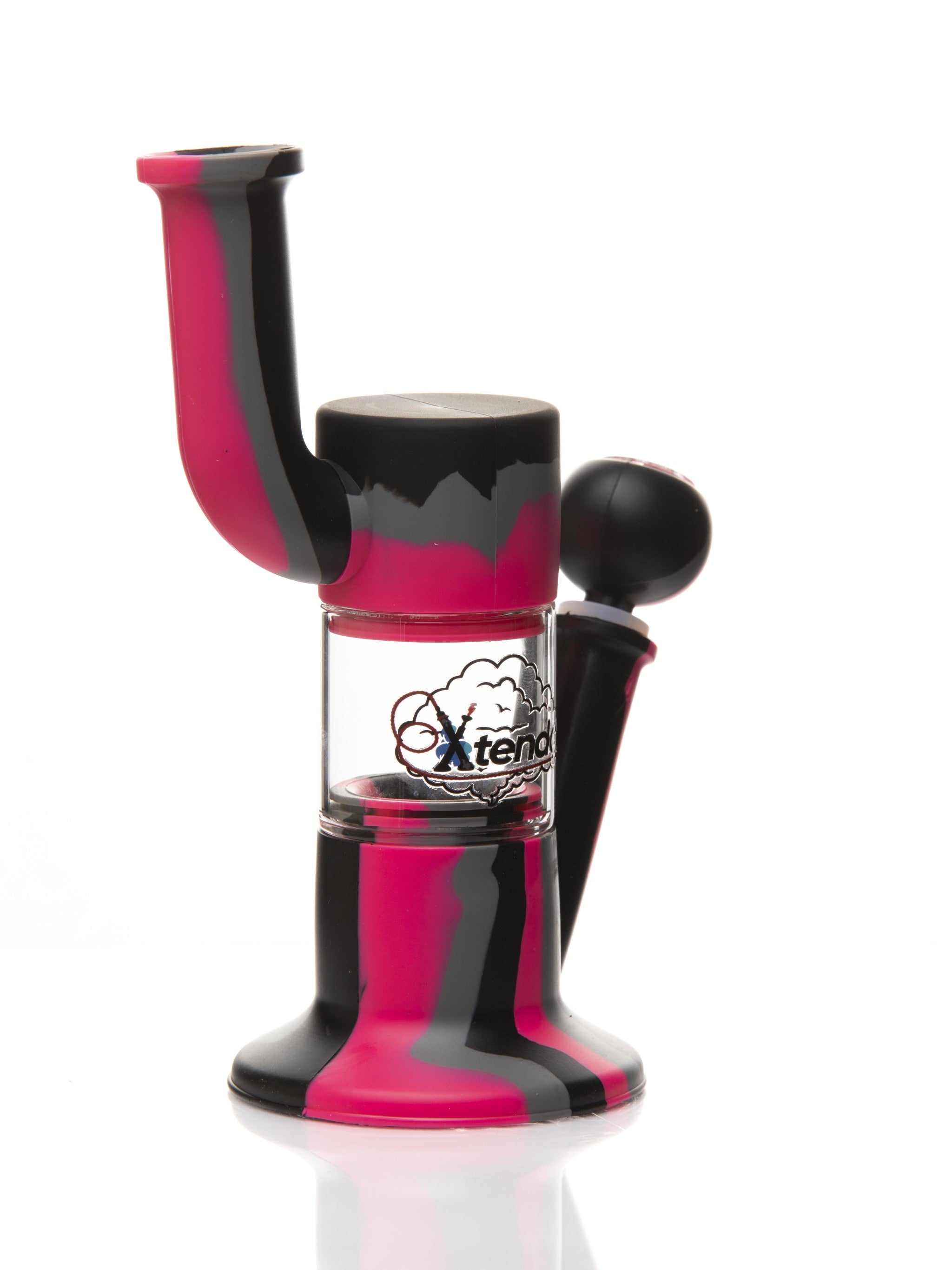 Xtendo MAGENTA Hybrid Complete Kit with Xtendo Adapter, Silicone/Glass Bowl, & Extendable Hose