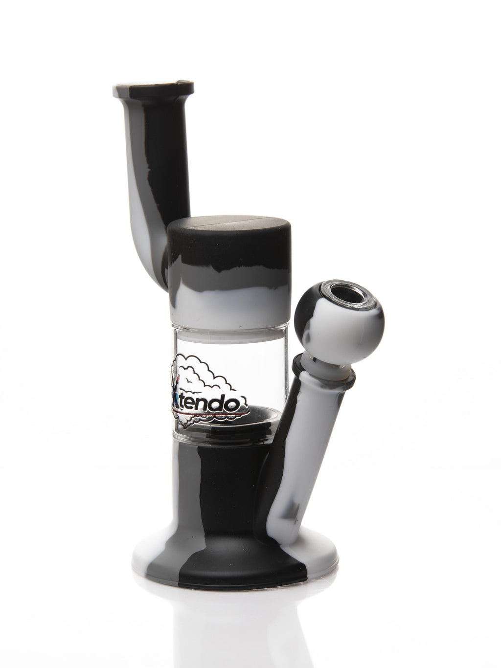 Xtendo WHITE Hybrid Complete Kit with Xtendo Adapter, Silicone/Glass Bowl, & Extendable Hose