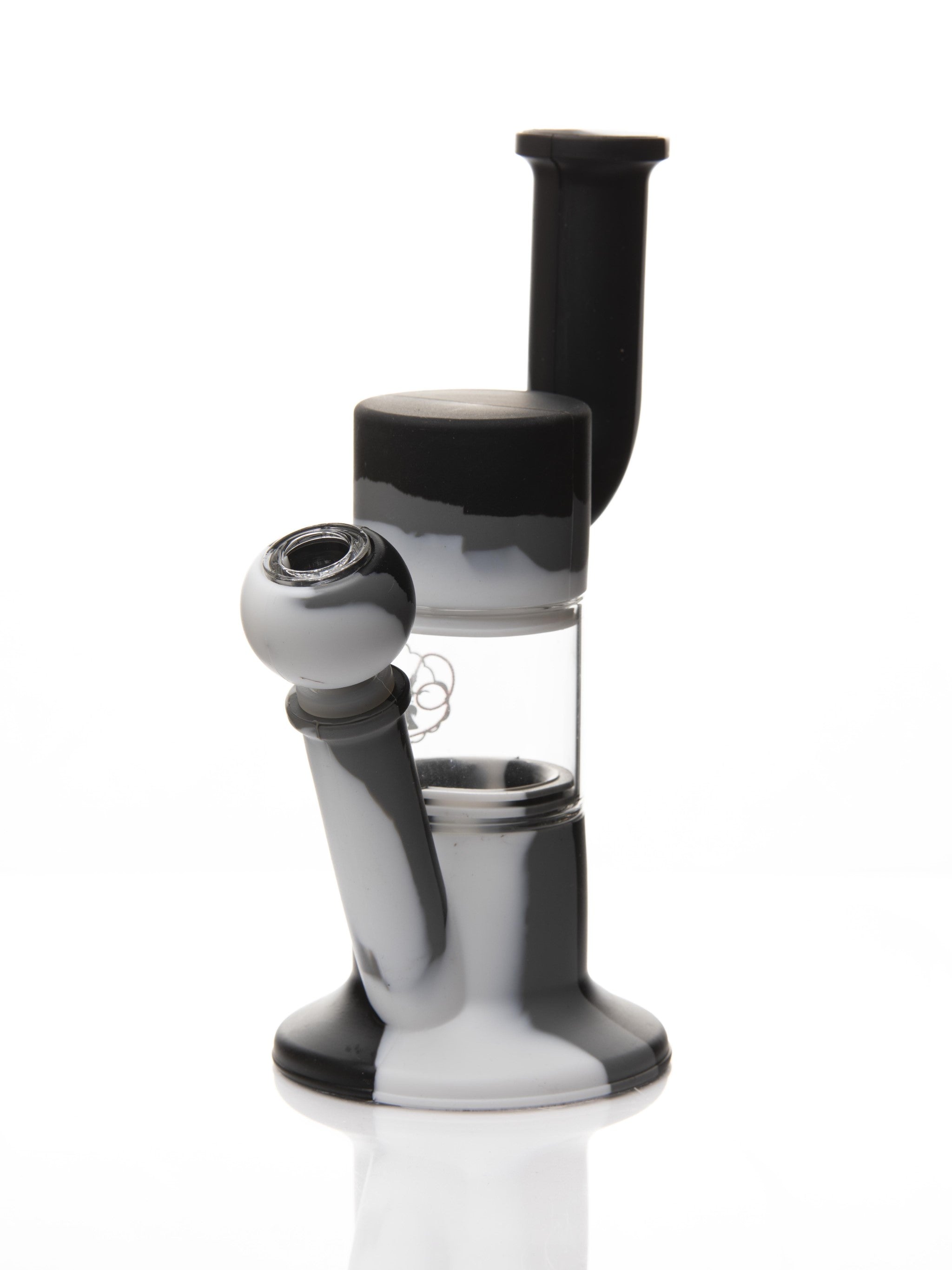 Xtendo WHITE Hybrid Complete Kit with Xtendo Adapter, Silicone/Glass Bowl, & Extendable Hose