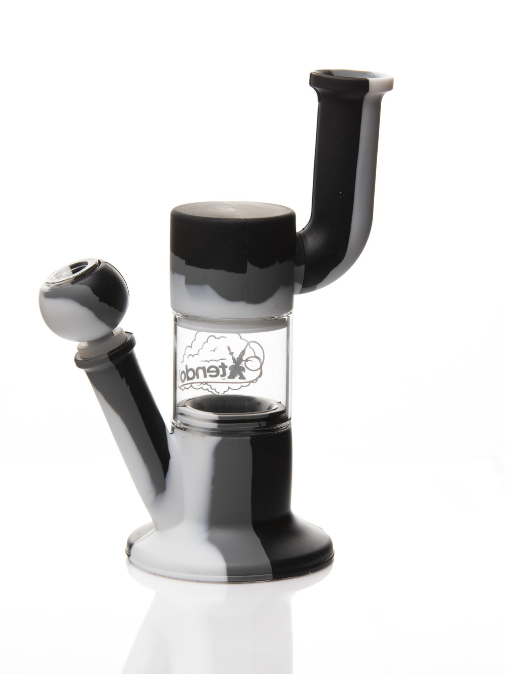 Xtendo WHITE Hybrid Complete Kit with Xtendo Adapter, Silicone/Glass Bowl, & Extendable Hose