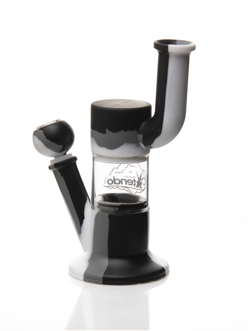Xtendo WHITE Hybrid Complete Kit with Xtendo Adapter, Silicone/Glass Bowl, & Extendable Hose
