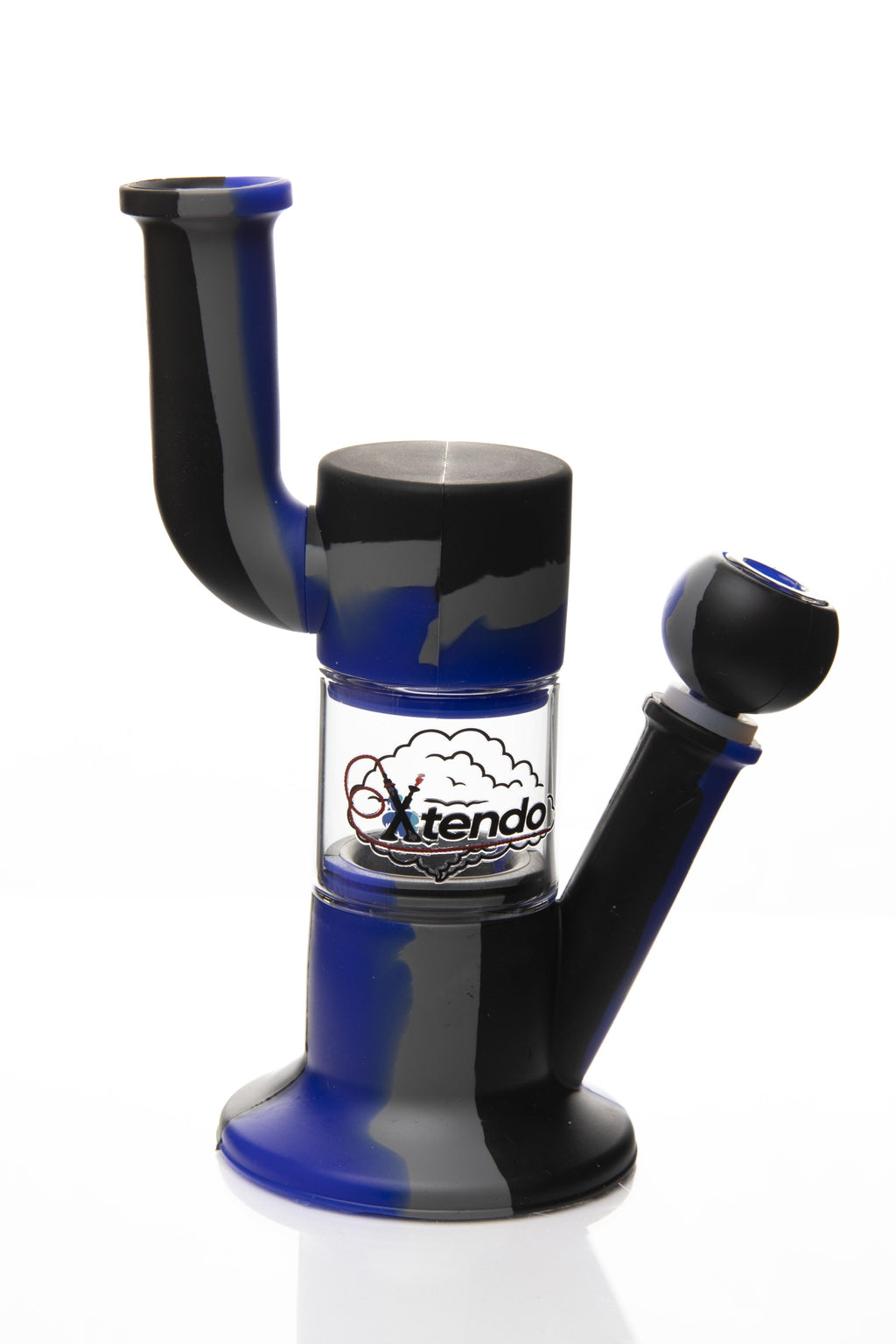 Xtendo BLUE Hybrid Complete Kit with Xtendo Adapter, Silicone/Glass Bowl, & Extendable Hose