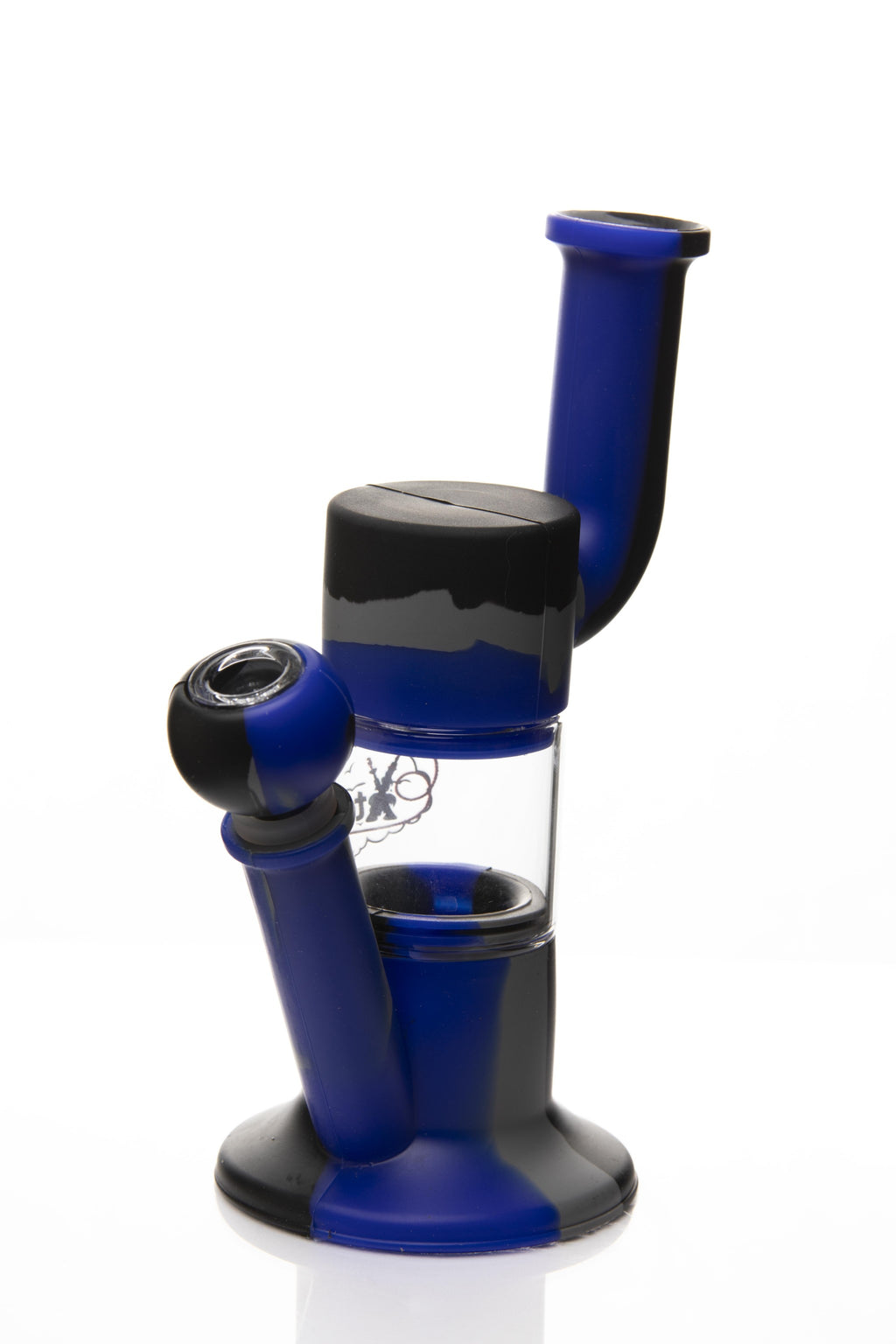 Xtendo BLUE Hybrid Complete Kit with Xtendo Adapter, Silicone/Glass Bowl, & Extendable Hose
