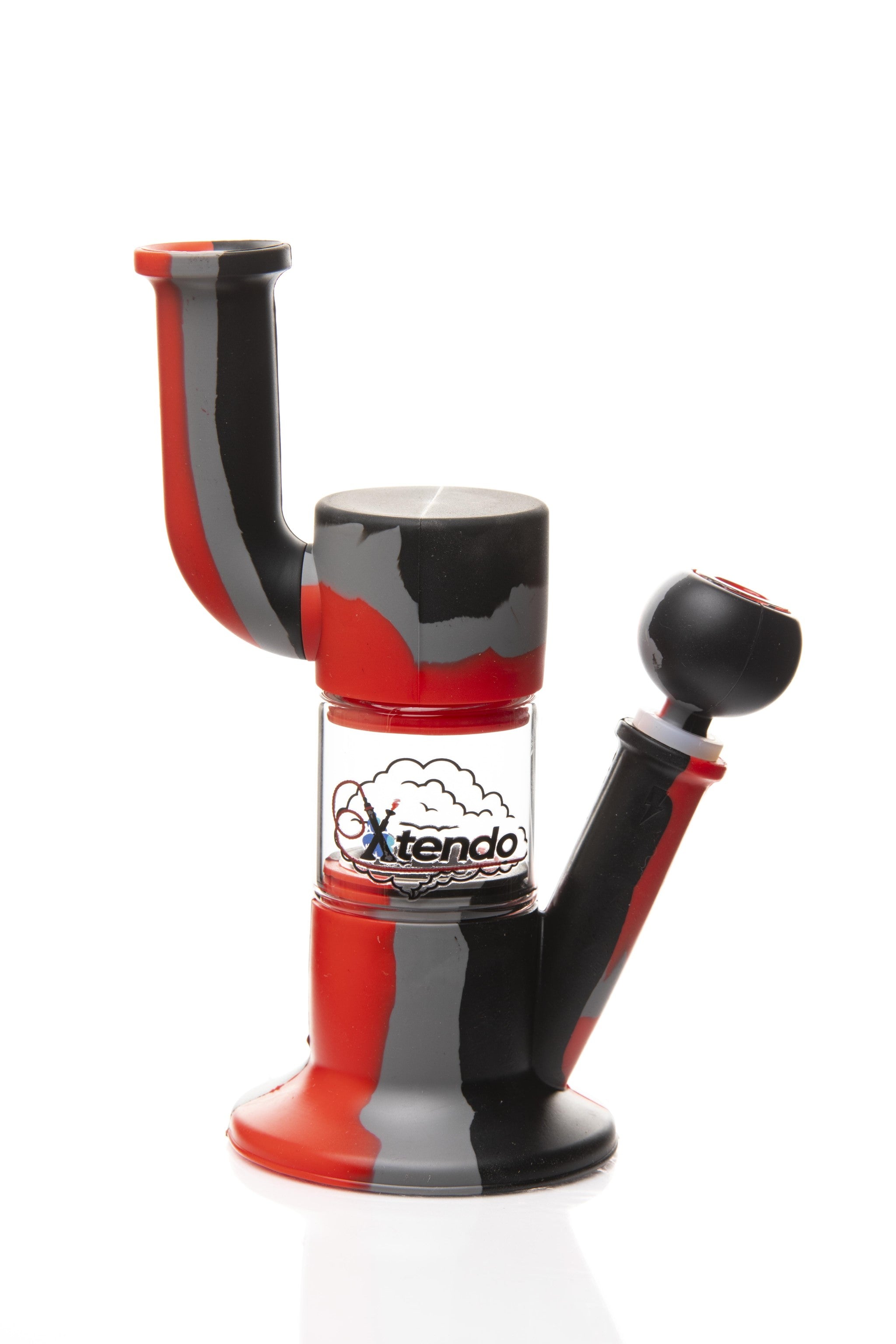 Xtendo RED Hybrid Complete Kit with Xtendo Adapter, Silicone/Glass Bowl, & Extendable Hose