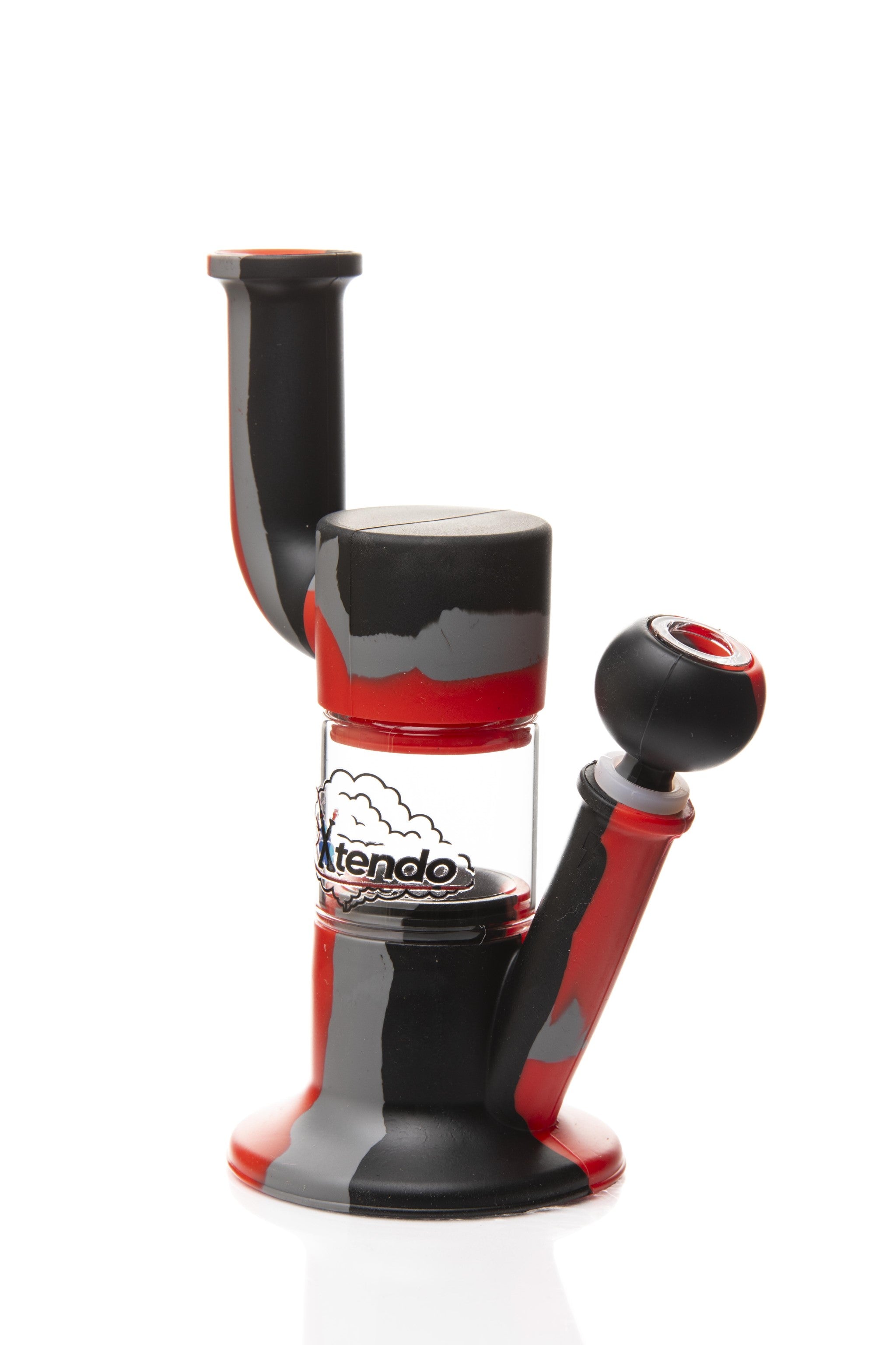 Xtendo RED Hybrid Complete Kit with Xtendo Adapter, Silicone/Glass Bowl, & Extendable Hose