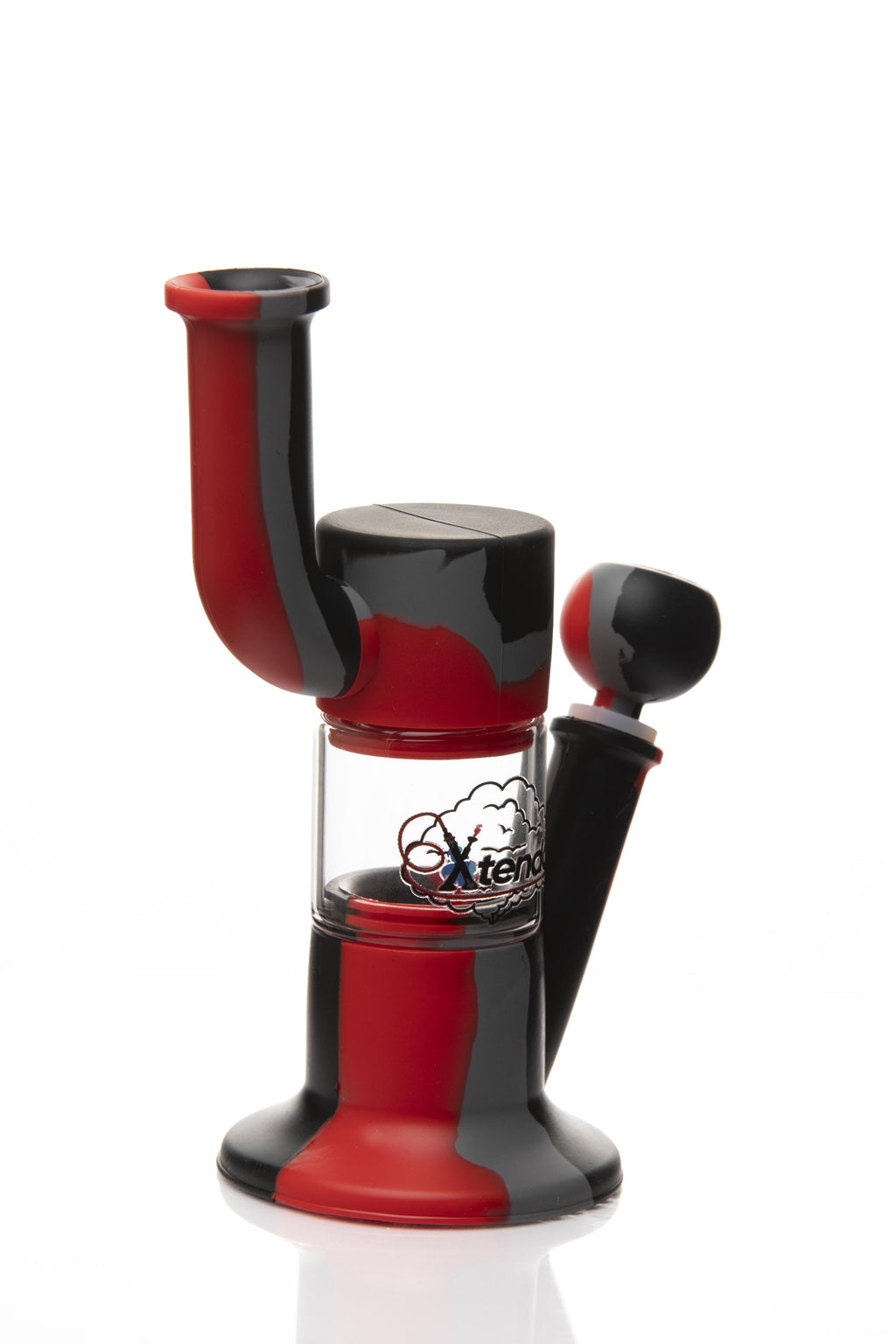 Xtendo RED Hybrid Complete Kit with Xtendo Adapter, Silicone/Glass Bowl, & Extendable Hose