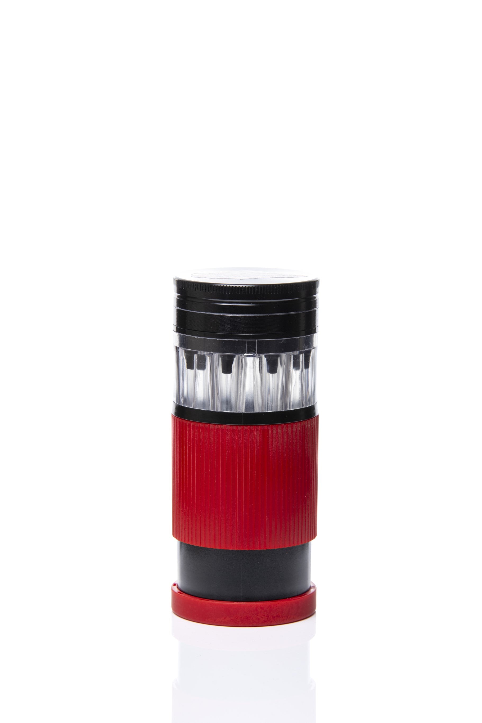Xtendo 3-in-1 Grinder Pre-Roll Shooter (RED) — Fill 8 Cones at Once with Precision
