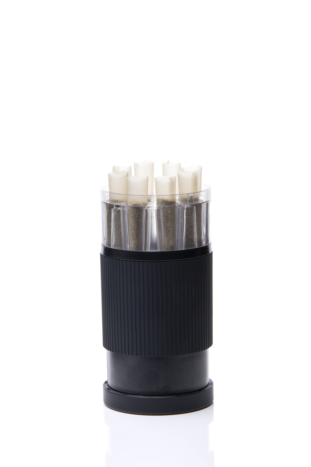Xtendo 3-in-1 Grinder Pre-Roll Shooter (BLACK) — Fill 8 Cones at Once with Precision
