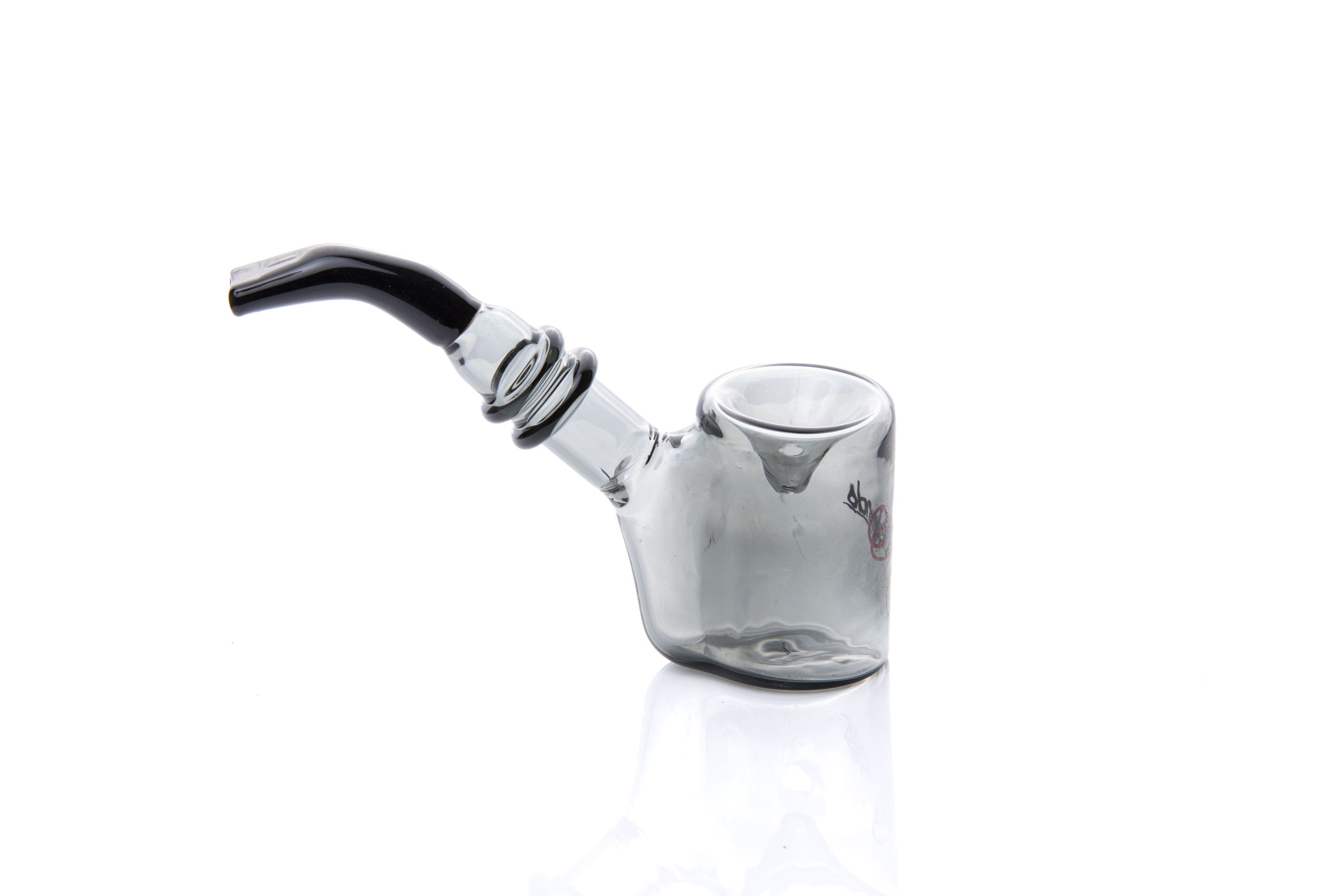 Xtendo Sherlock Glass Pipe (Black) — Classic Sitter Design with Ash-Catching Base