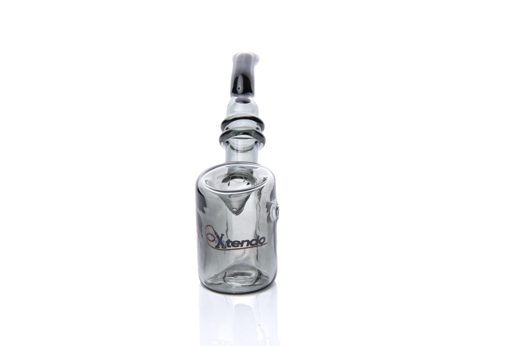 Xtendo Sherlock Glass Pipe (Black) — Classic Sitter Design with Ash-Catching Base