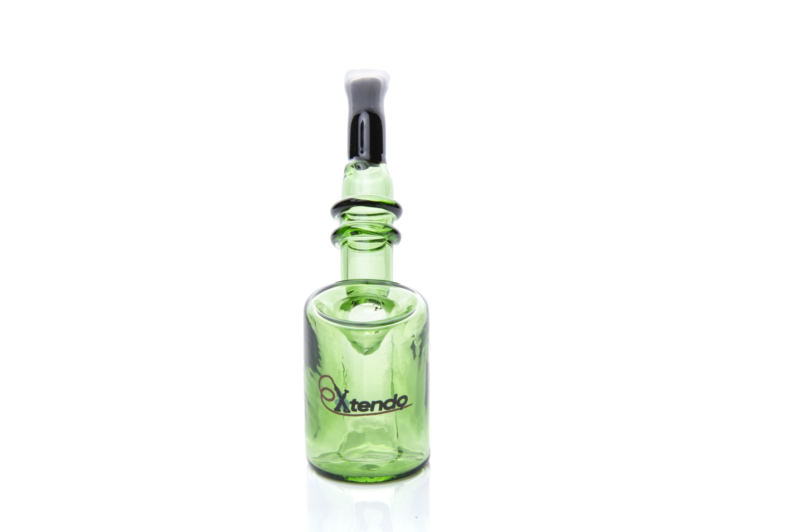 Xtendo Sherlock Glass Pipe (GREEN) — Classic Sitter Design with Ash-Catching Base