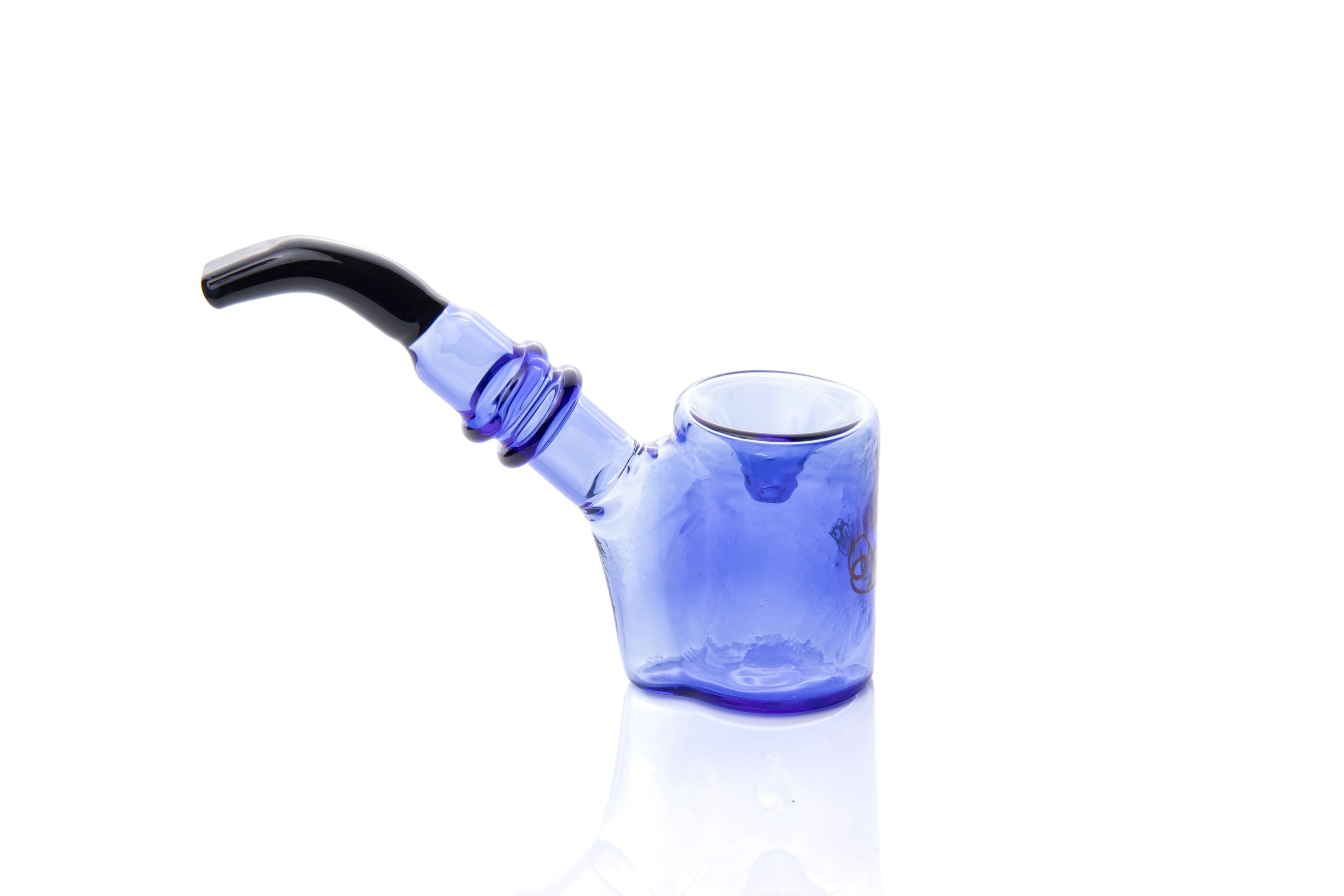 Xtendo Sherlock Glass Pipe (BLUE) — Classic Sitter Design with Ash-Catching Base