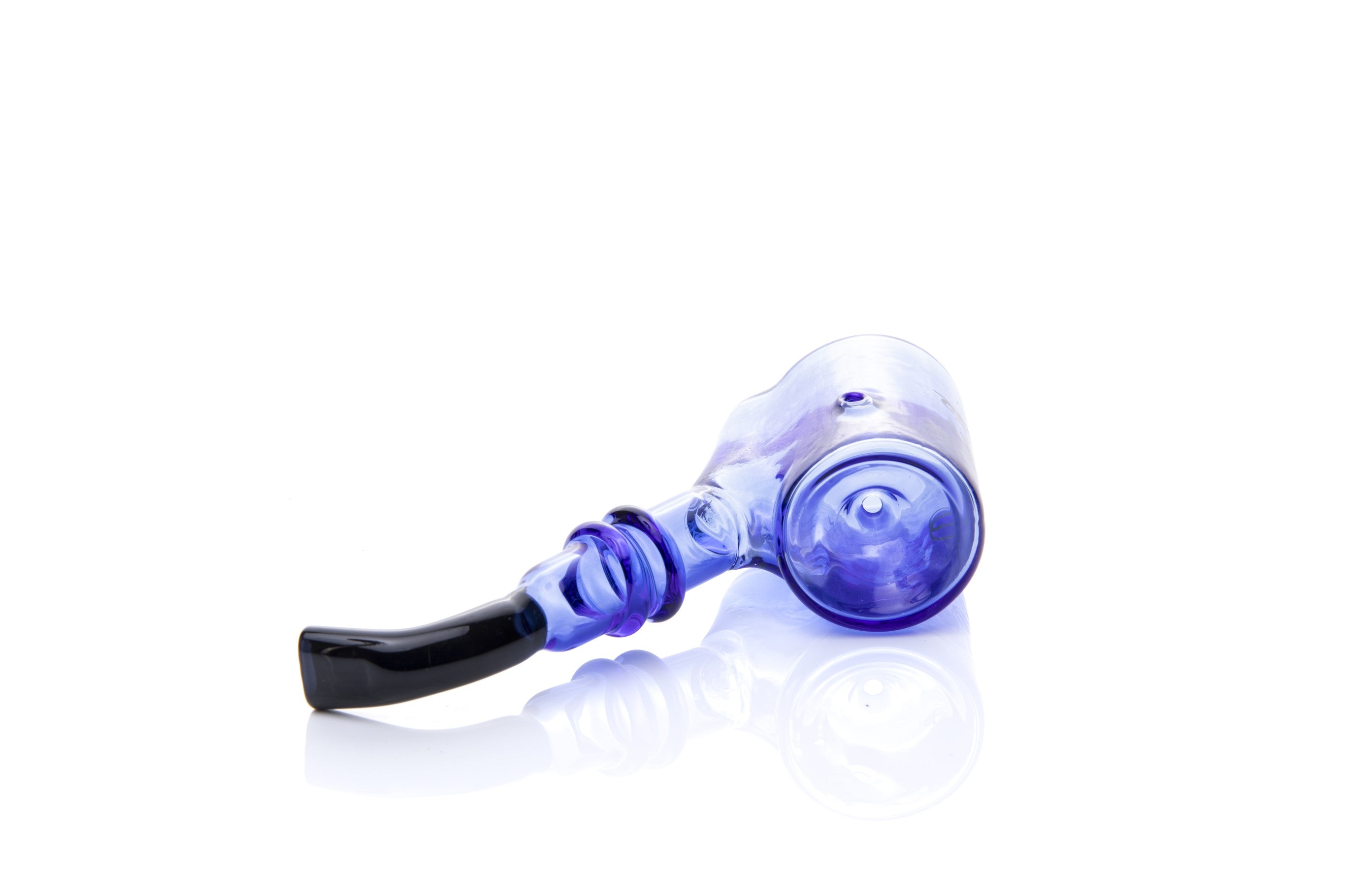 Xtendo Sherlock Glass Pipe (BLUE) — Classic Sitter Design with Ash-Catching Base