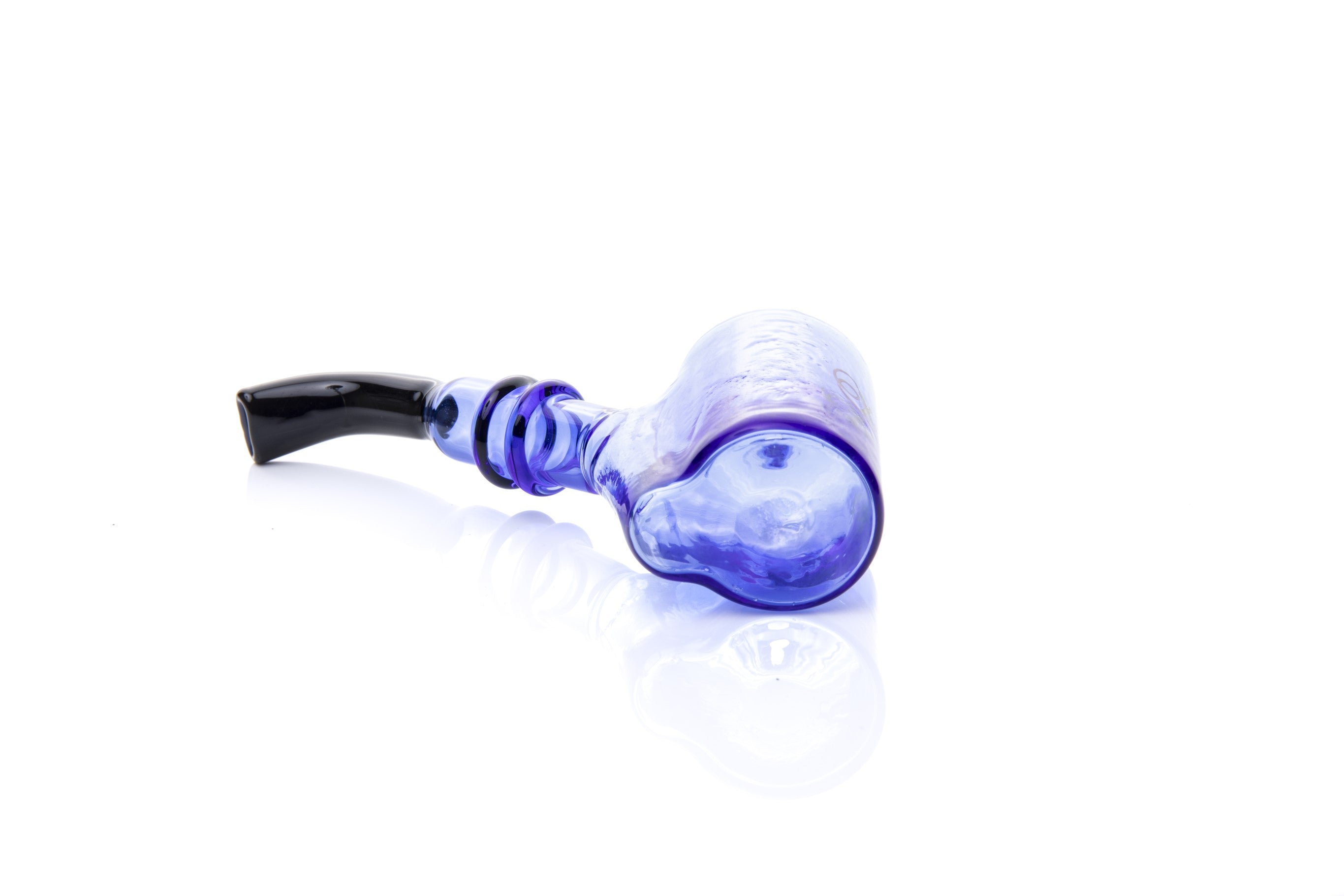 Xtendo Sherlock Glass Pipe (BLUE) — Classic Sitter Design with Ash-Catching Base