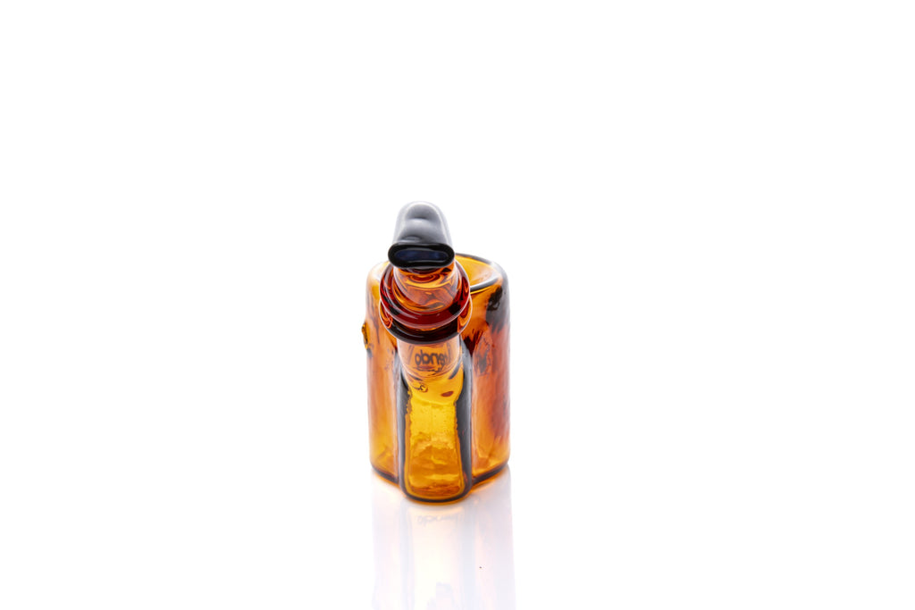 Xtendo Sherlock Glass Pipe (AMBER) — Classic Sitter Design with Ash-Catching Base