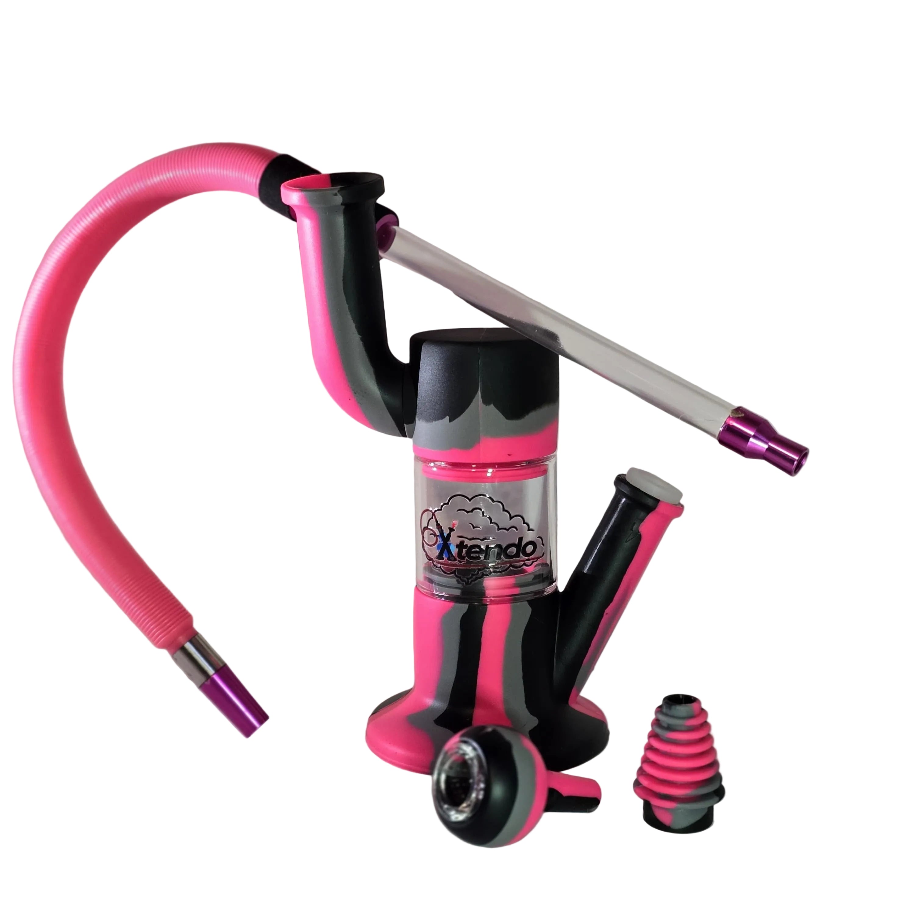 Xtendo Hybrid Complete Kit with Xtendo Adapter, Silicone/Glass Bowl, & Extendable Hose